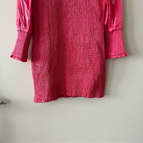 Lovers + Friends Helm Pink Smocked Mini Dress - Picture 3 of 6